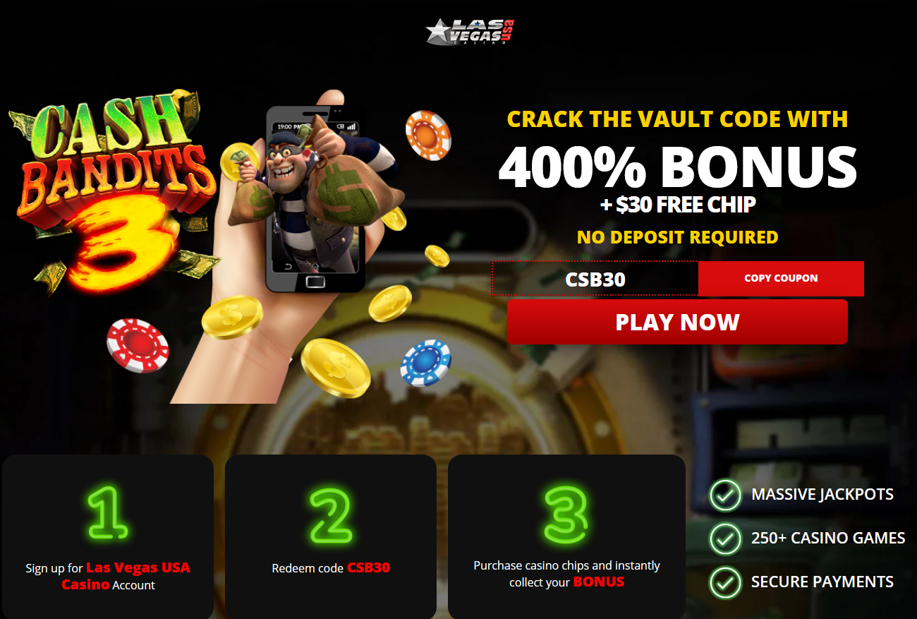 400%
                            WELCOME BONUS + $30 FREE CHIP
