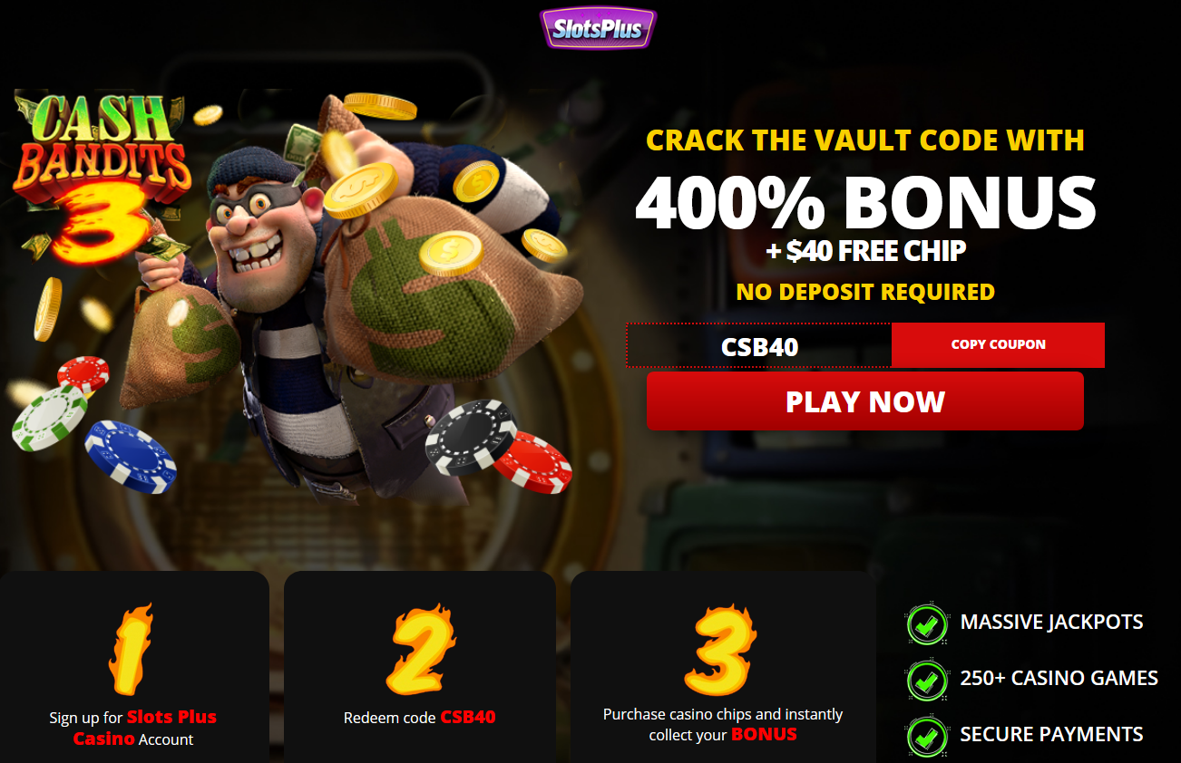 400% WELCOME BONUS
                          + $40 FREE CHIP